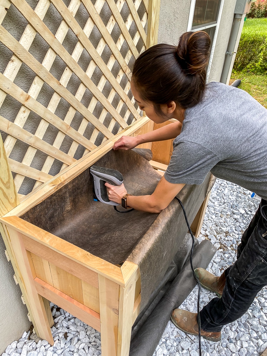 How To Build a Raised Planter Bed with Trellis - Cottage On Bunker