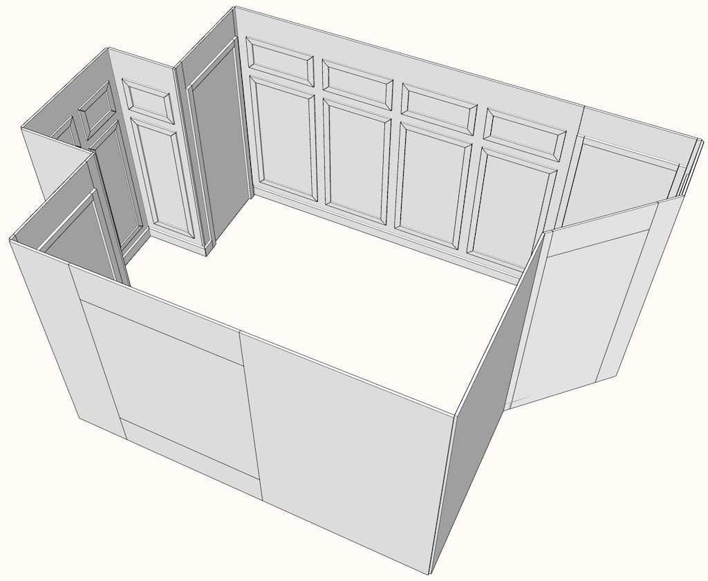 picture frame molding wainscoting layout