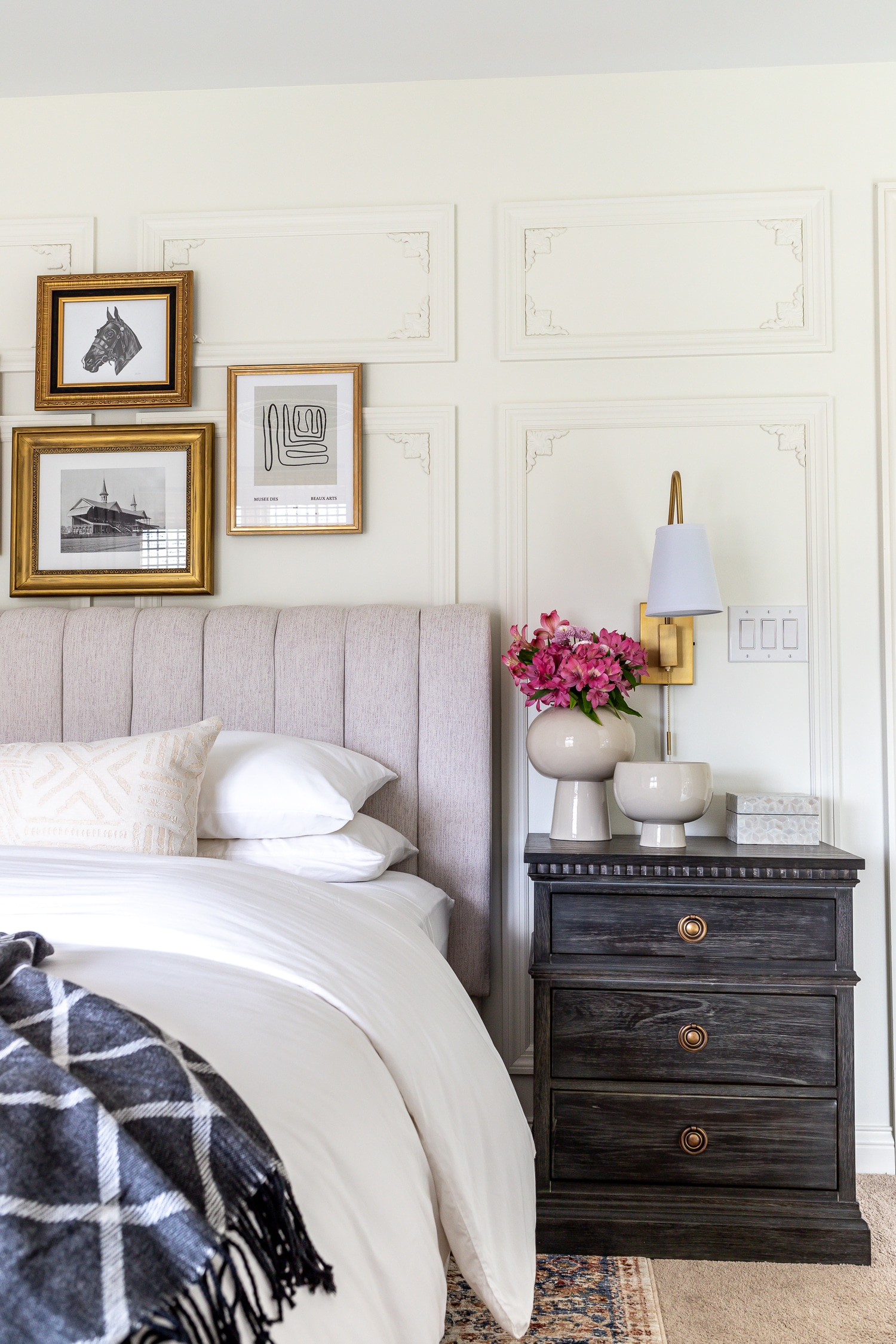 Parisian inspired guest bedroom makeover