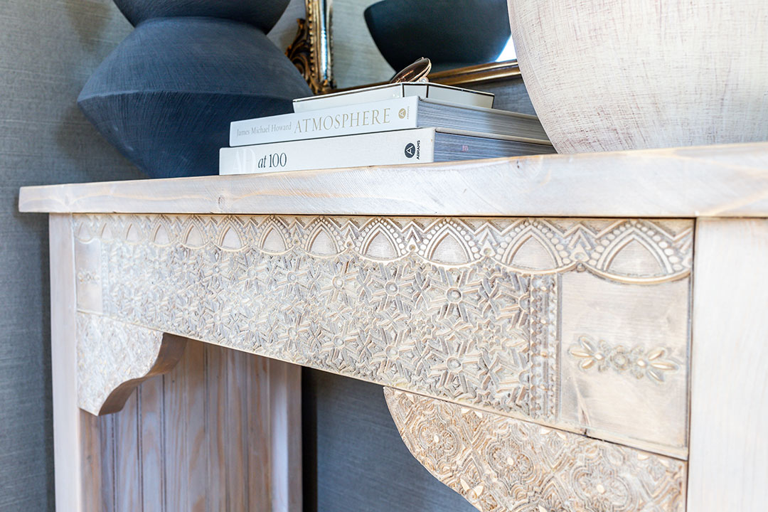 Gorgeous DIY carved console table