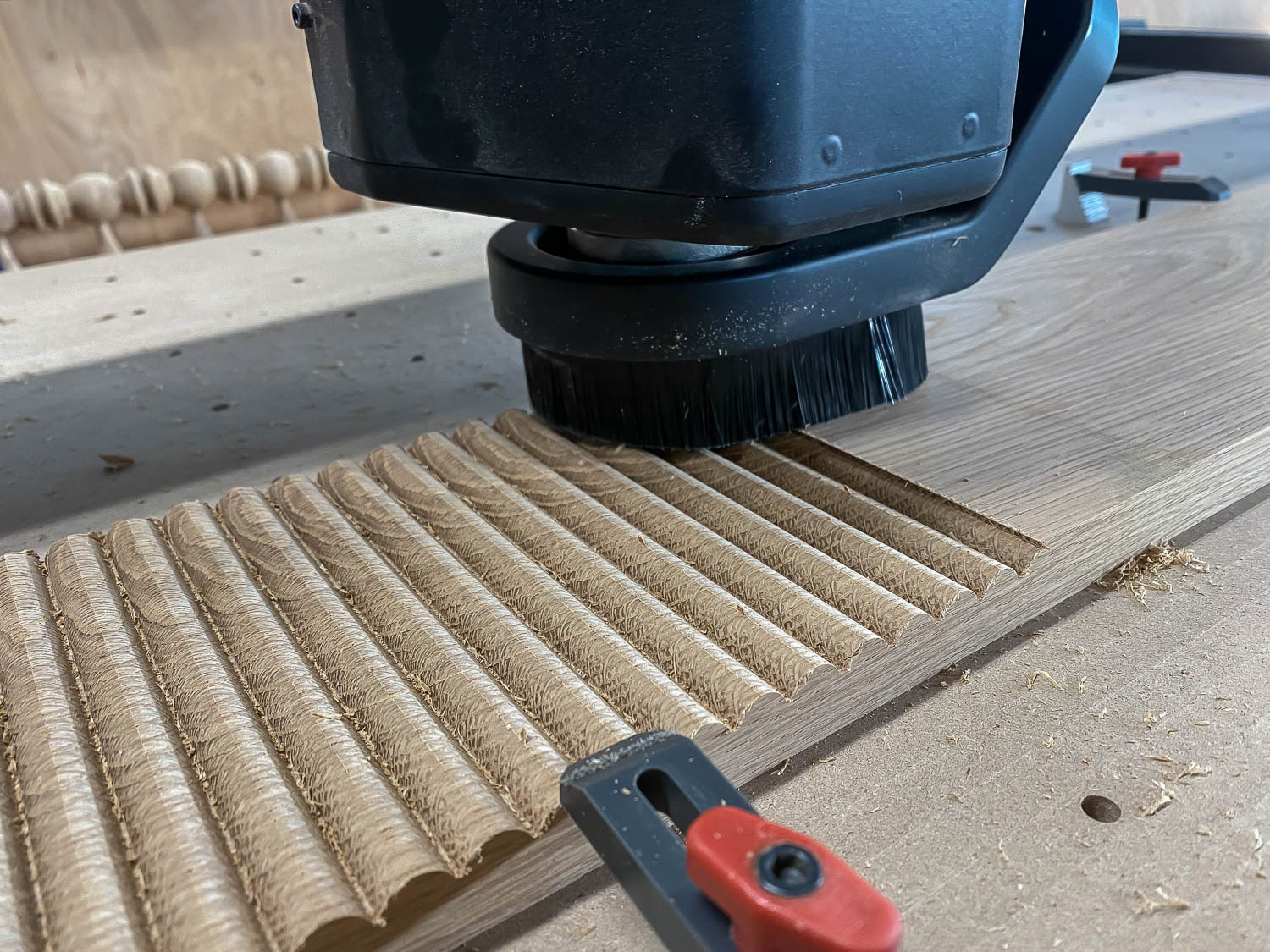 Routing a beaded profile in white oak hardwood for DIY nightstands