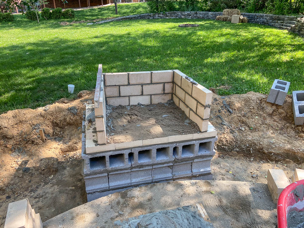 how to build an outdoor fireplace with cinder blocks