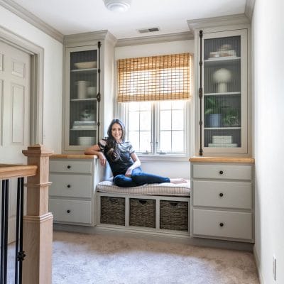 DIY Built-In Bookcases, Cabinets, and Window Bench