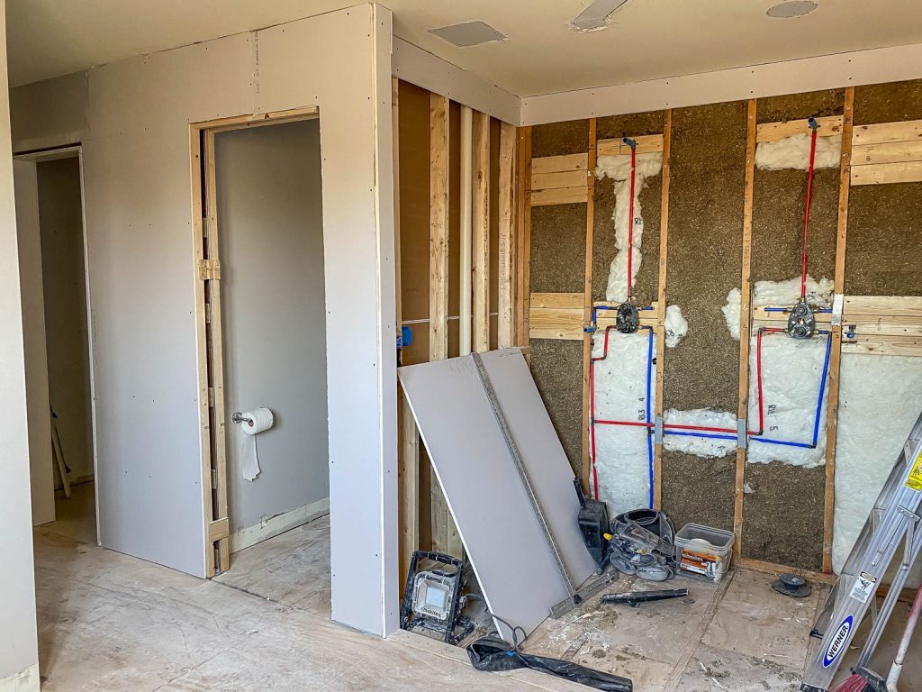 drywall in bathroom