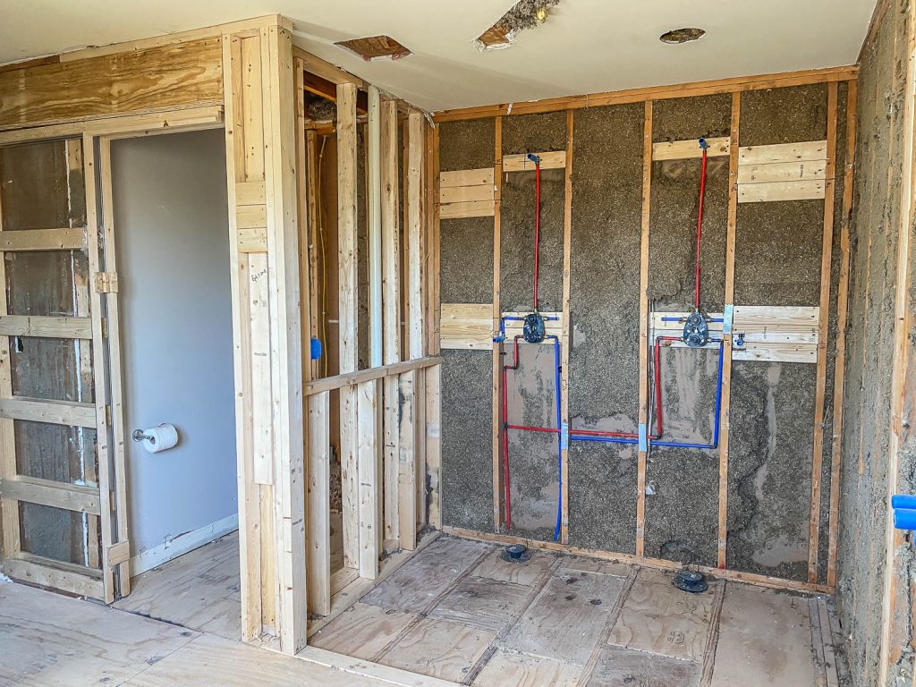 drywall in bathroom