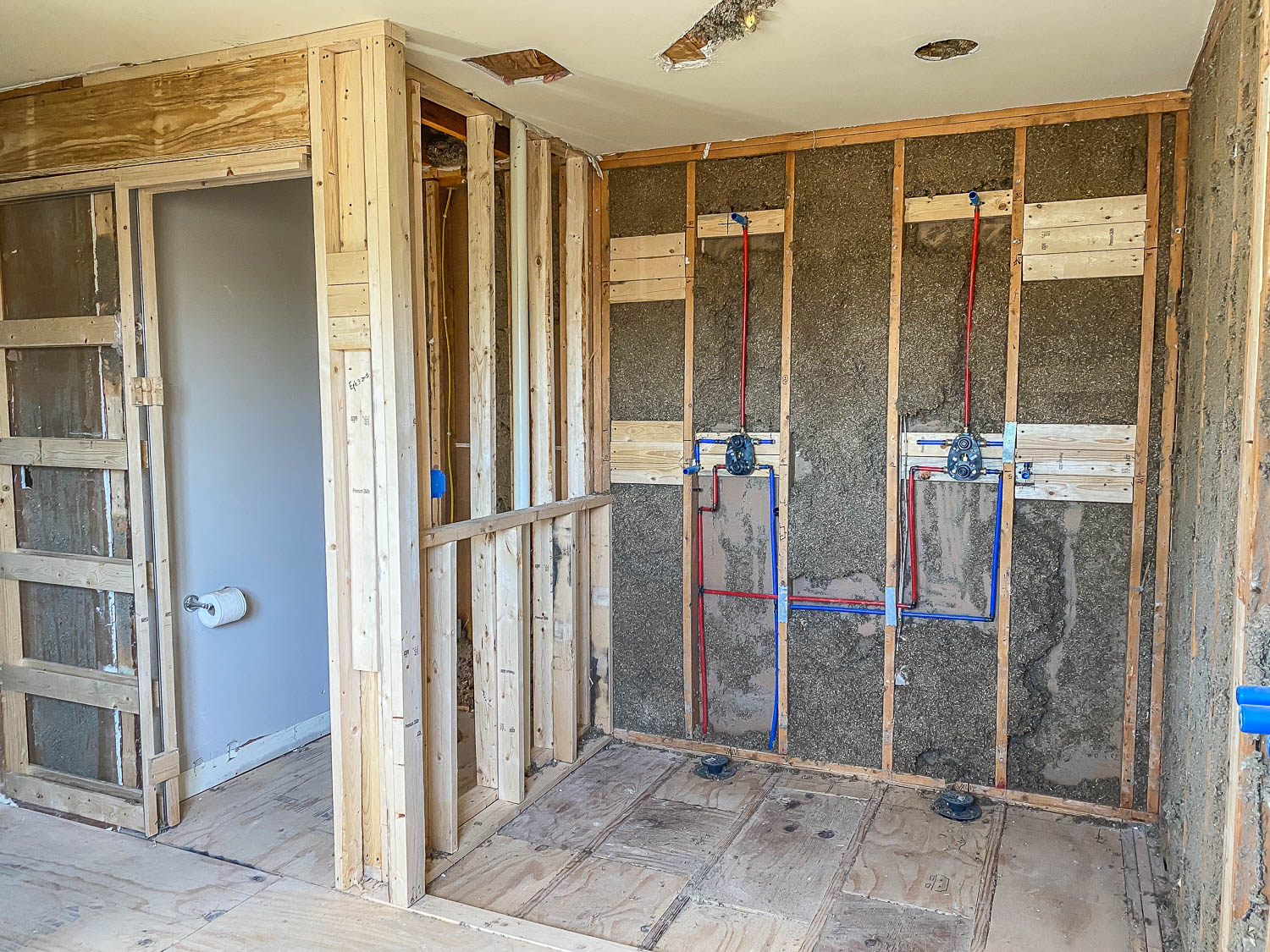 Master Bathroom Remodel Update Demo, Framing, Plumbing & Electrical