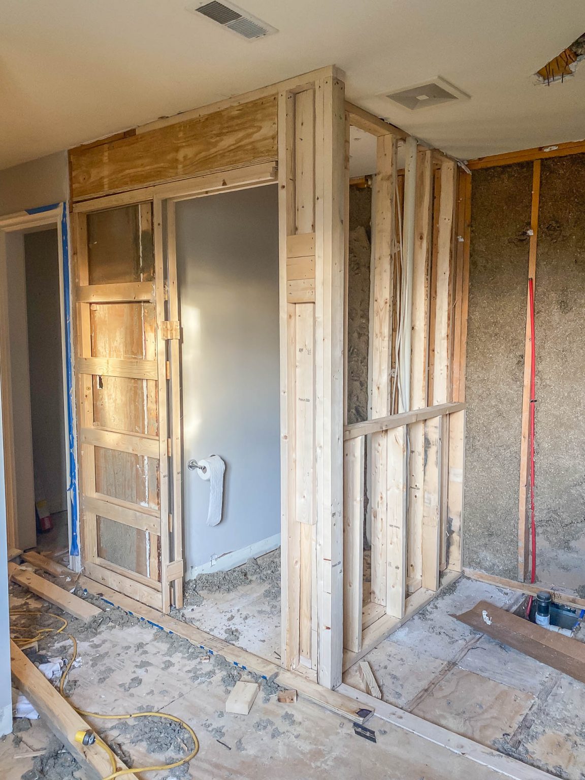 Master Bathroom Remodel Update: Demo, Framing, Plumbing & Electrical