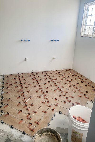 Bathroom remodel update: tiling!