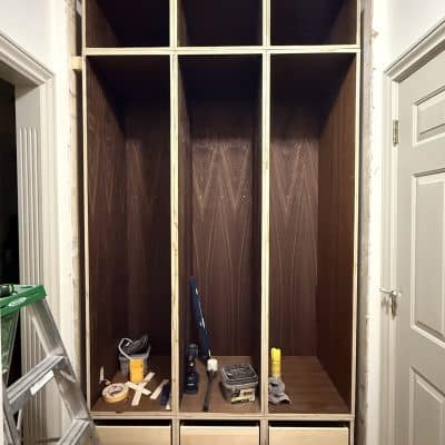 DIY Mudroom Lockers: Installing the Cabinets + Building the Face Frame