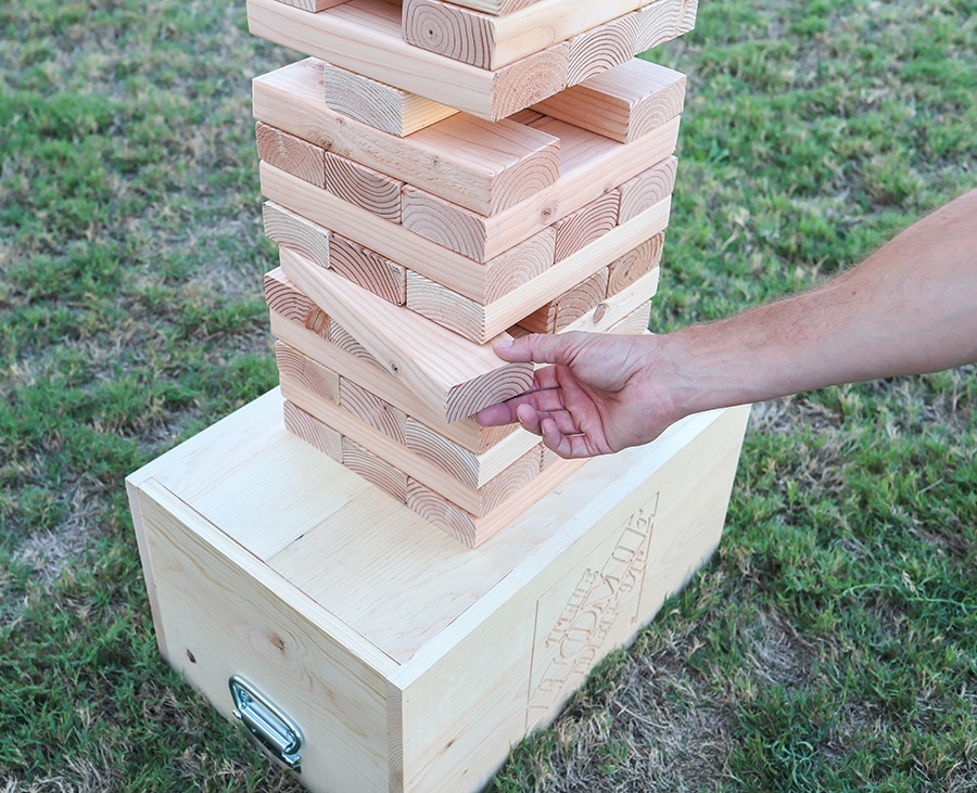 How to make a DIY oversized Jenga outdoor yard game