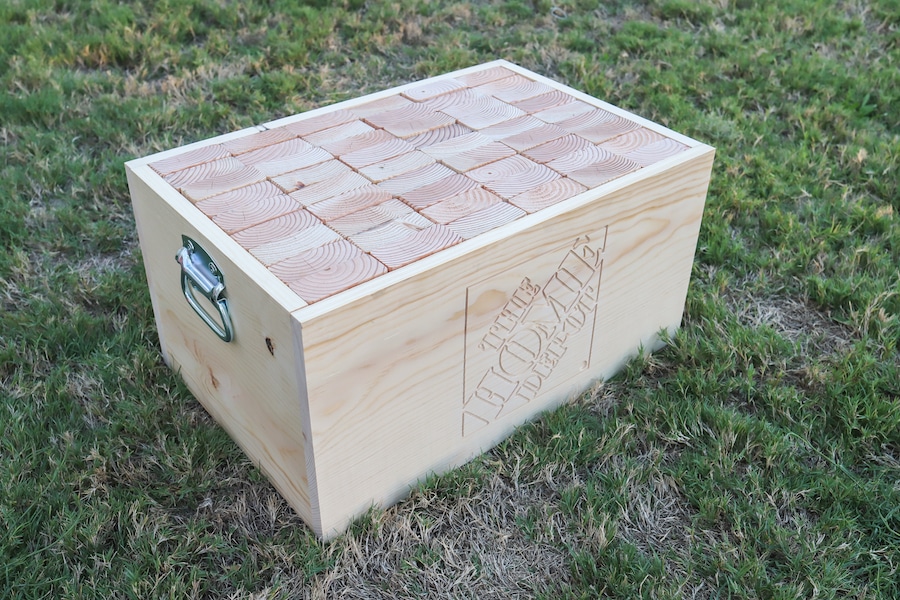 How to make a DIY giant Jenga game with storage box