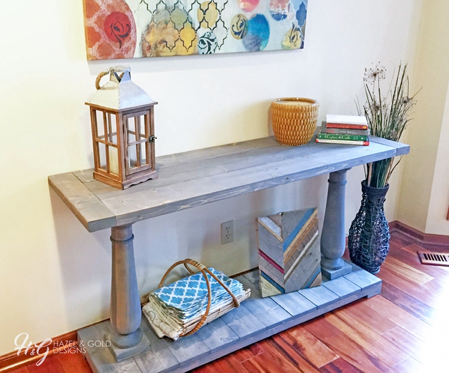 How to build a DIY Restoration Hardware-inspired Balustrade Console Table - Free plans by Jen Woodhouse