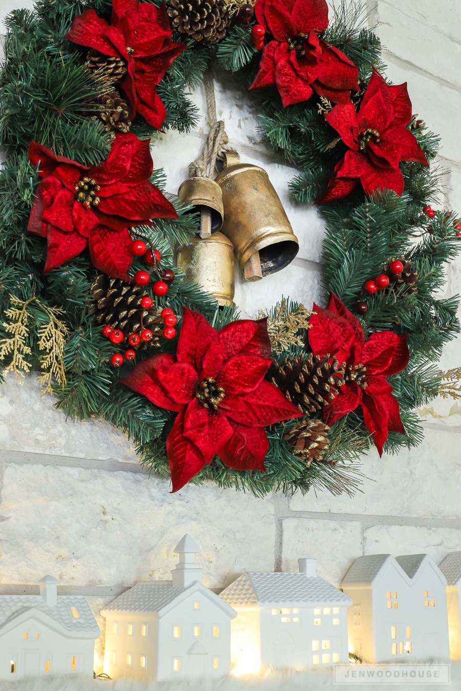 Christmas village mantel decorating ideas