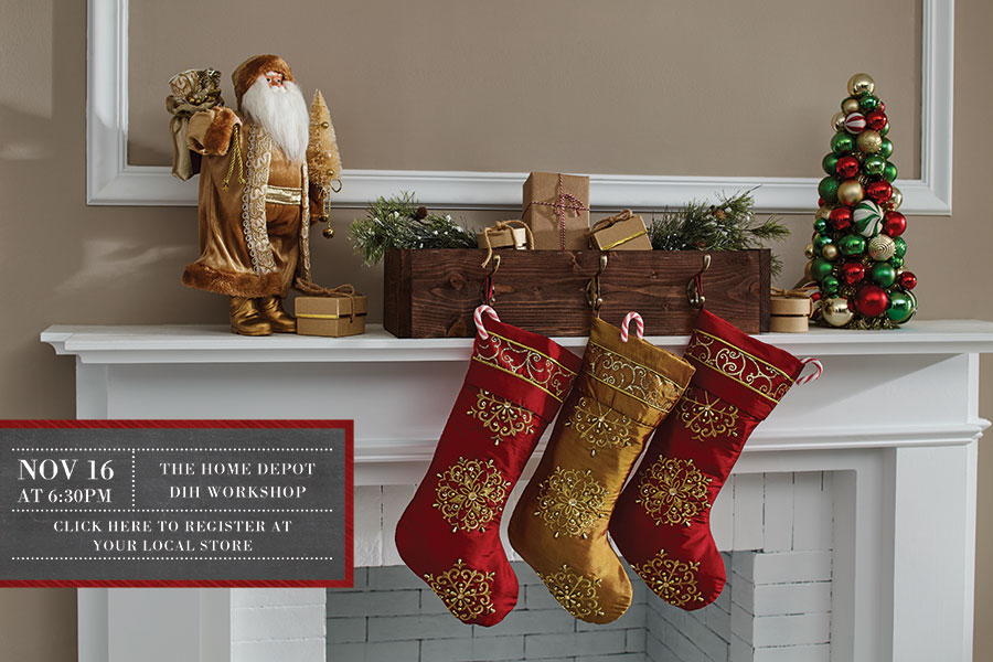 Home Depot DIH Workshop Christmas Stocking Holder Box