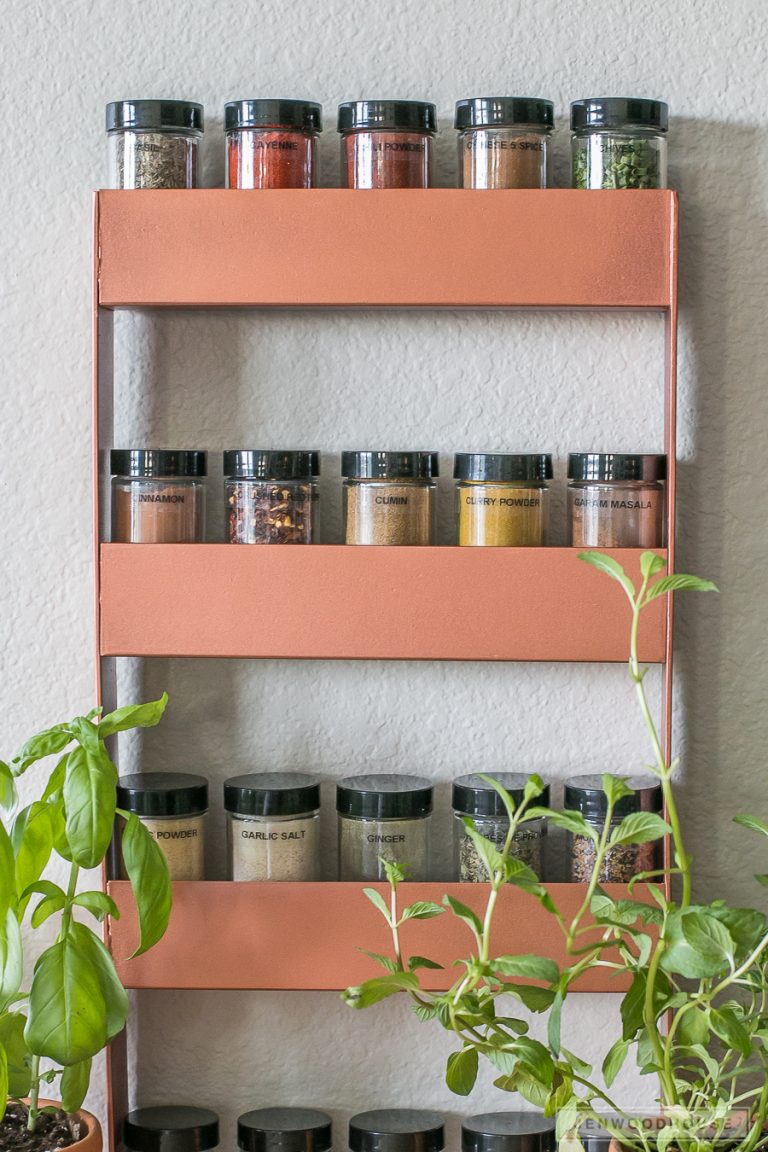 copper spice rack