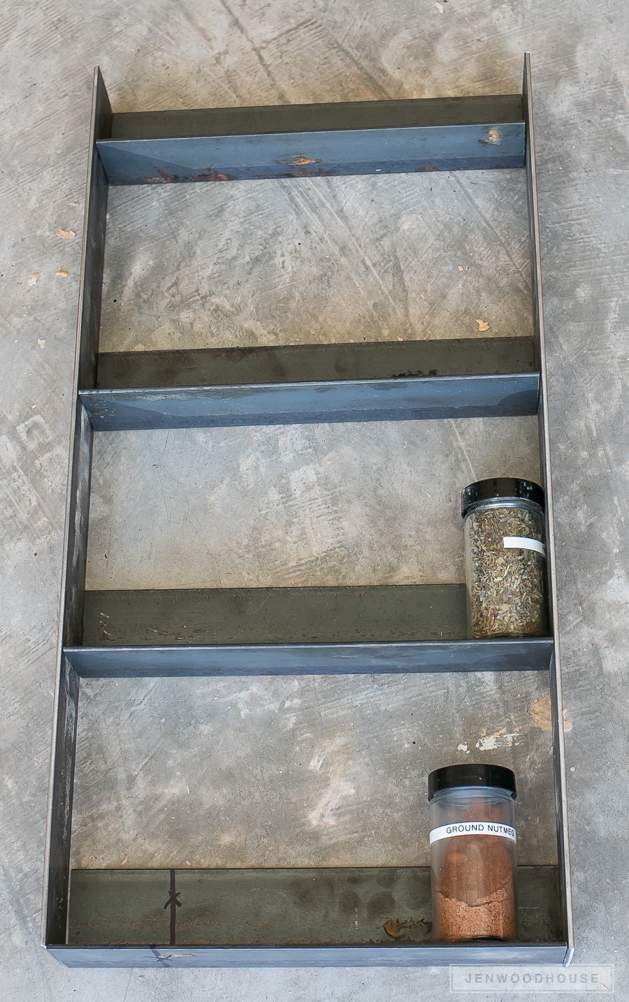 How to make a DIY industrial metal spice rack