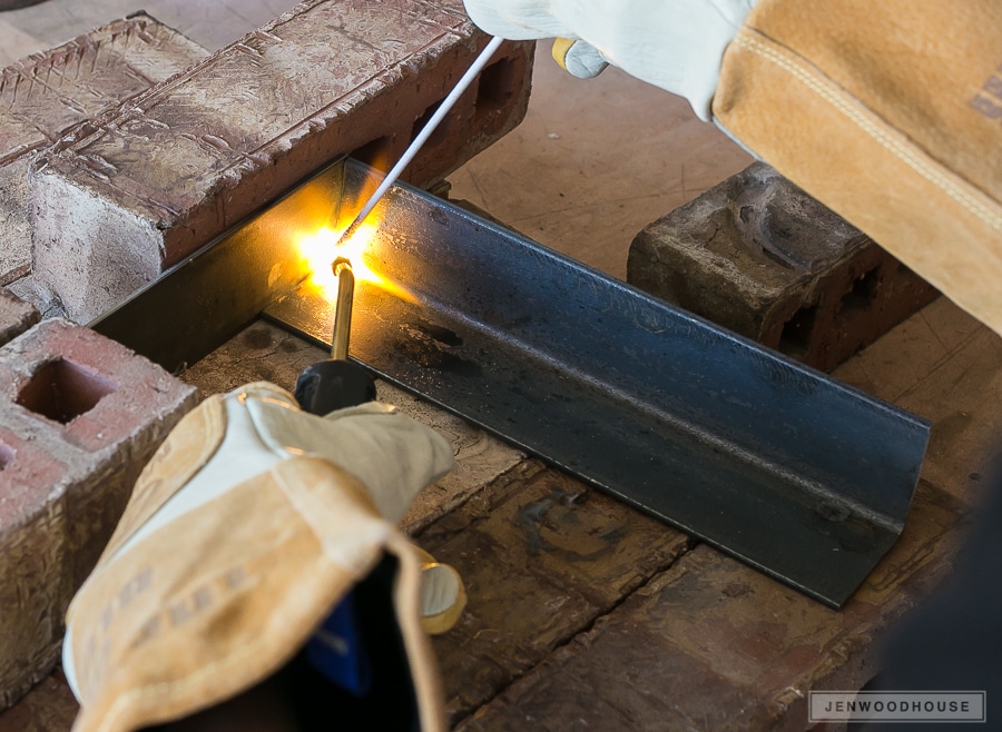 How to use a brazing torch to make a metal spice rack