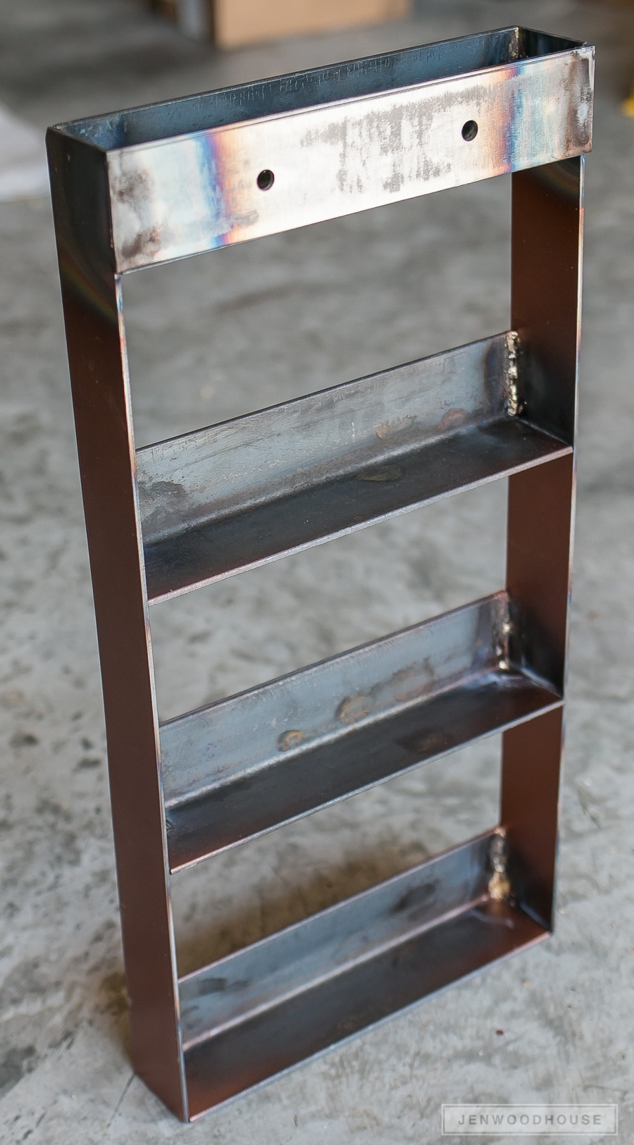 DIY Industrial Metal Spice Rack