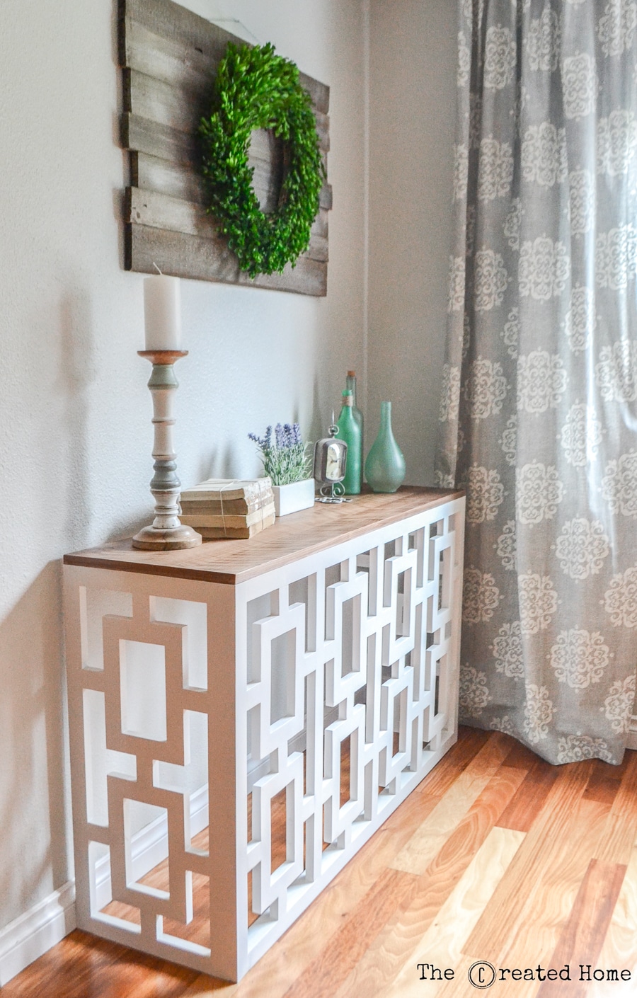 How to build a DIY console table with stunning fretwork design by Jen Woodhouse