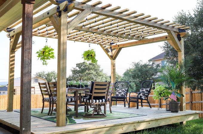 How to build a floating deck and pergola