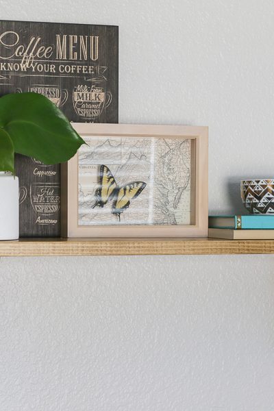 How to build an easy DIY shelf with store-bought corbels.