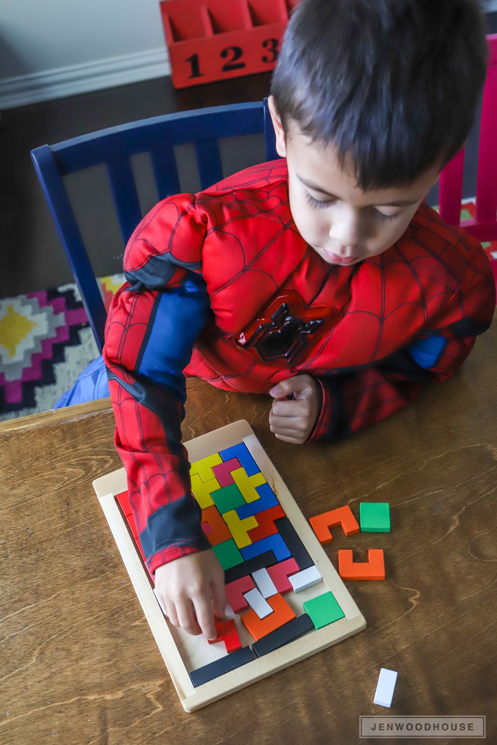 DIY Wood Tetris Puzzle Game