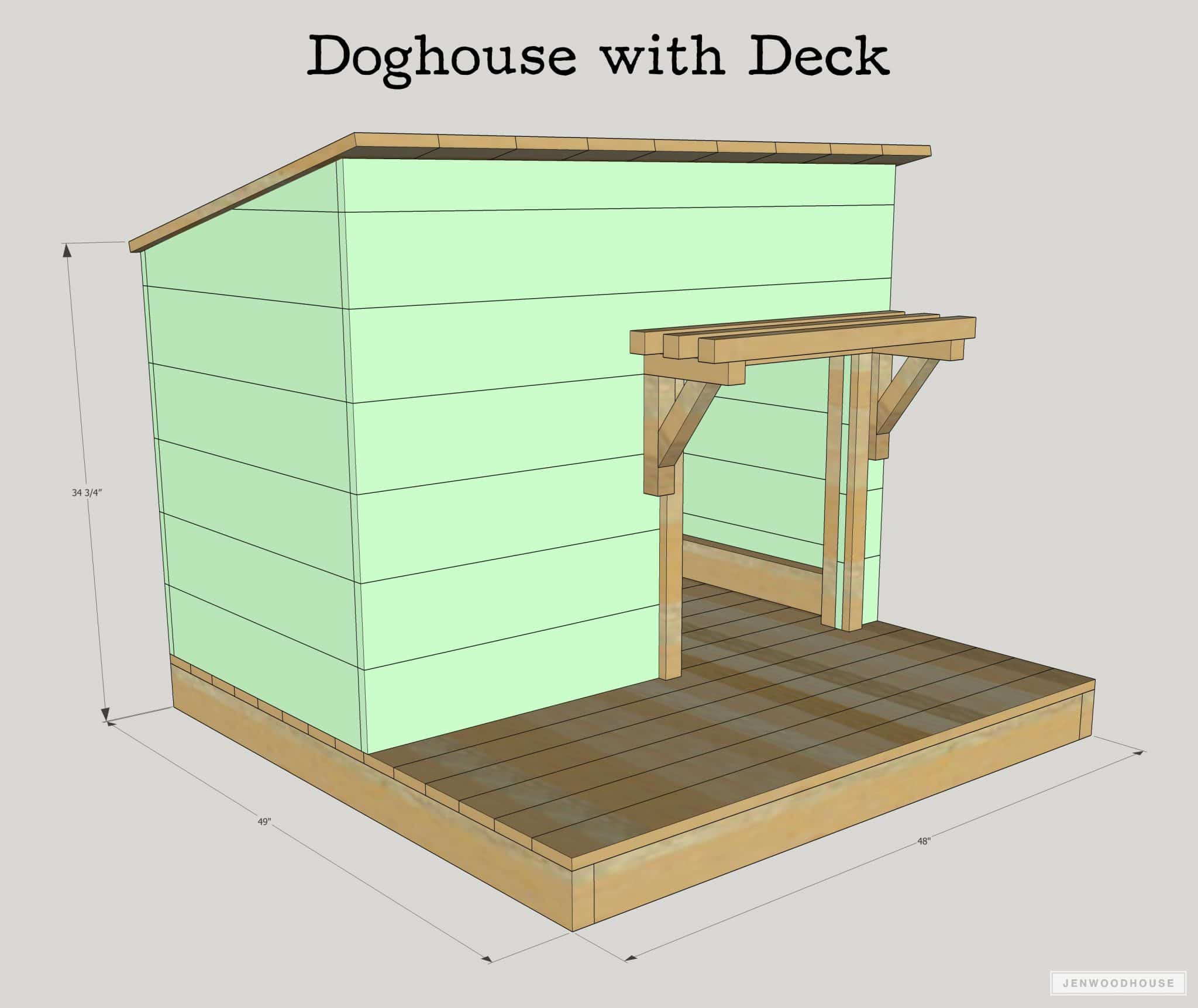 dog house with deck