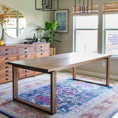 Modern Box Joint Dining Table