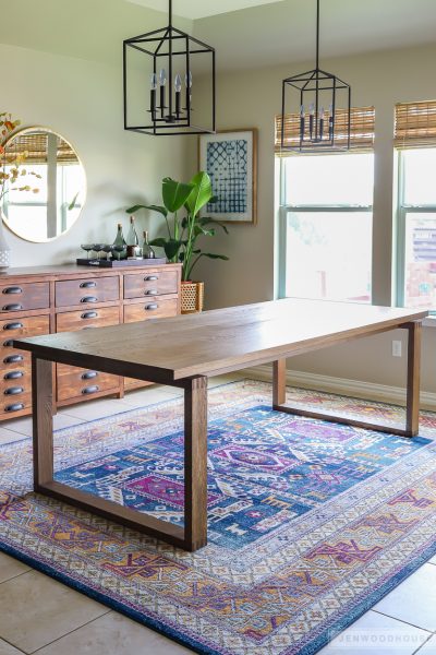 Build a modern dining table - plans by Jen Woodhouse