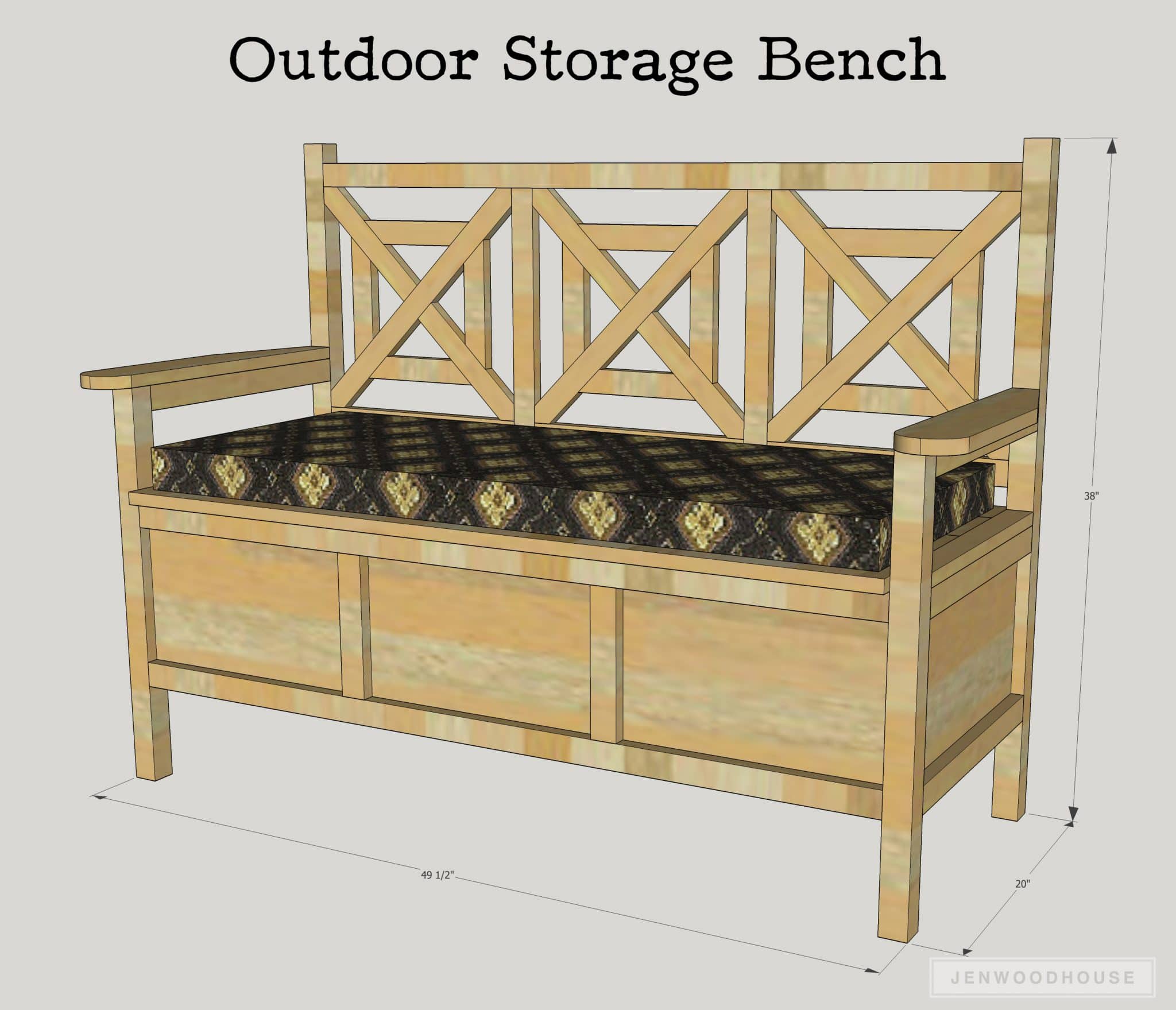 Backyard storage bench