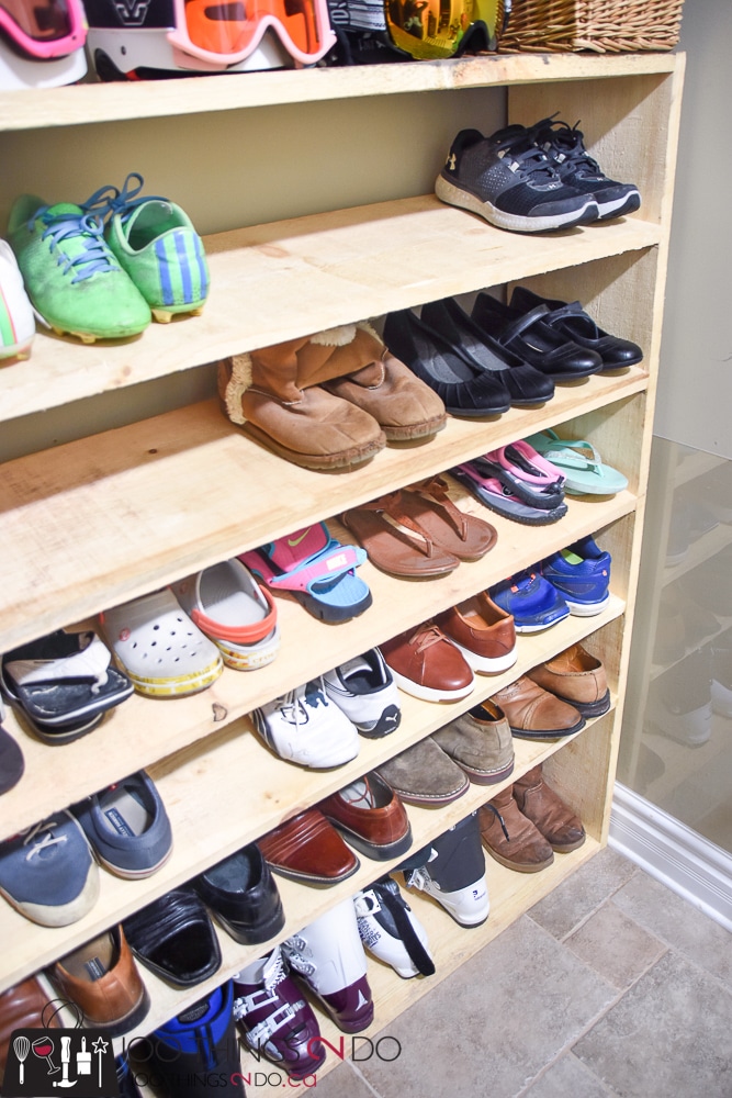 How To Make A Super Sized Shoe Rack On, Small Wooden Shoe Rack For Closet Floor