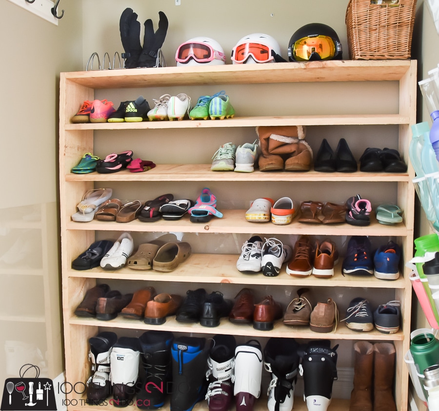 How to Build Family Shoe Storage in a Garage on a Budget