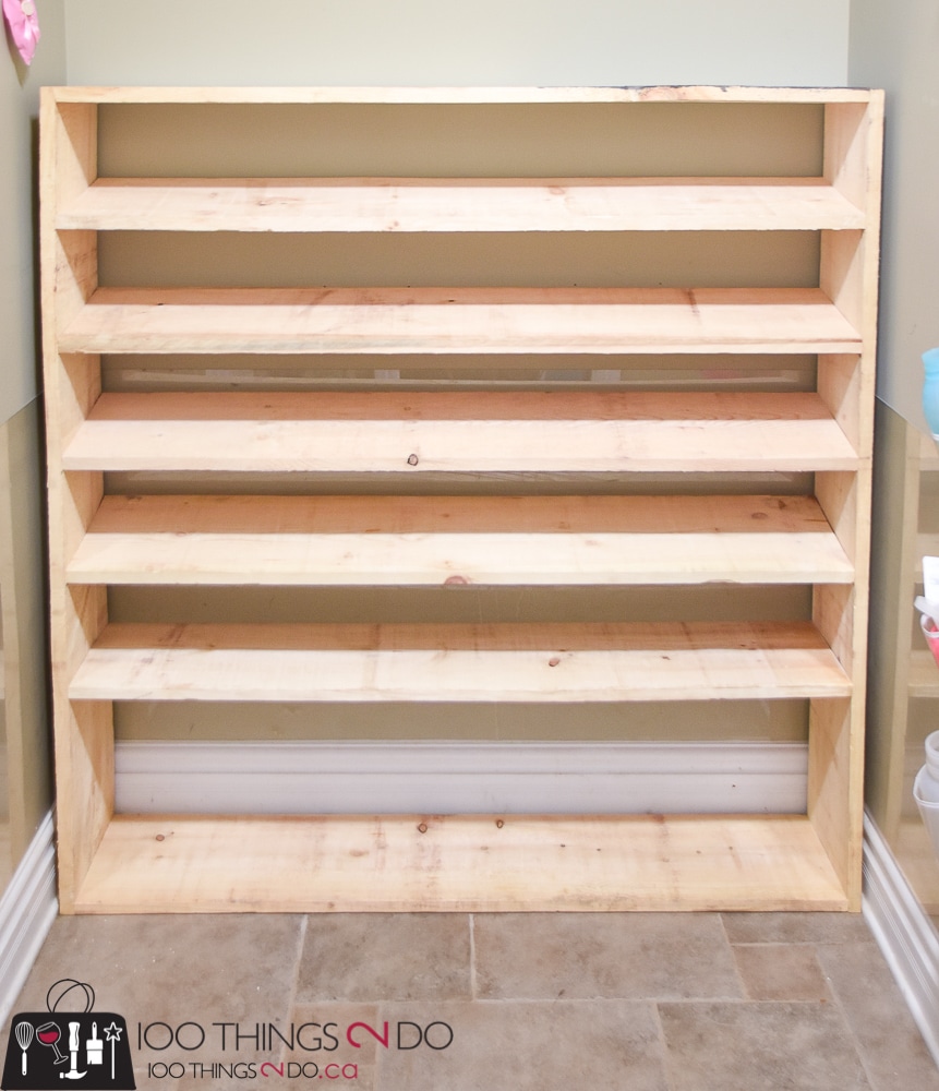 How to make a super sized shoe rack on a budget