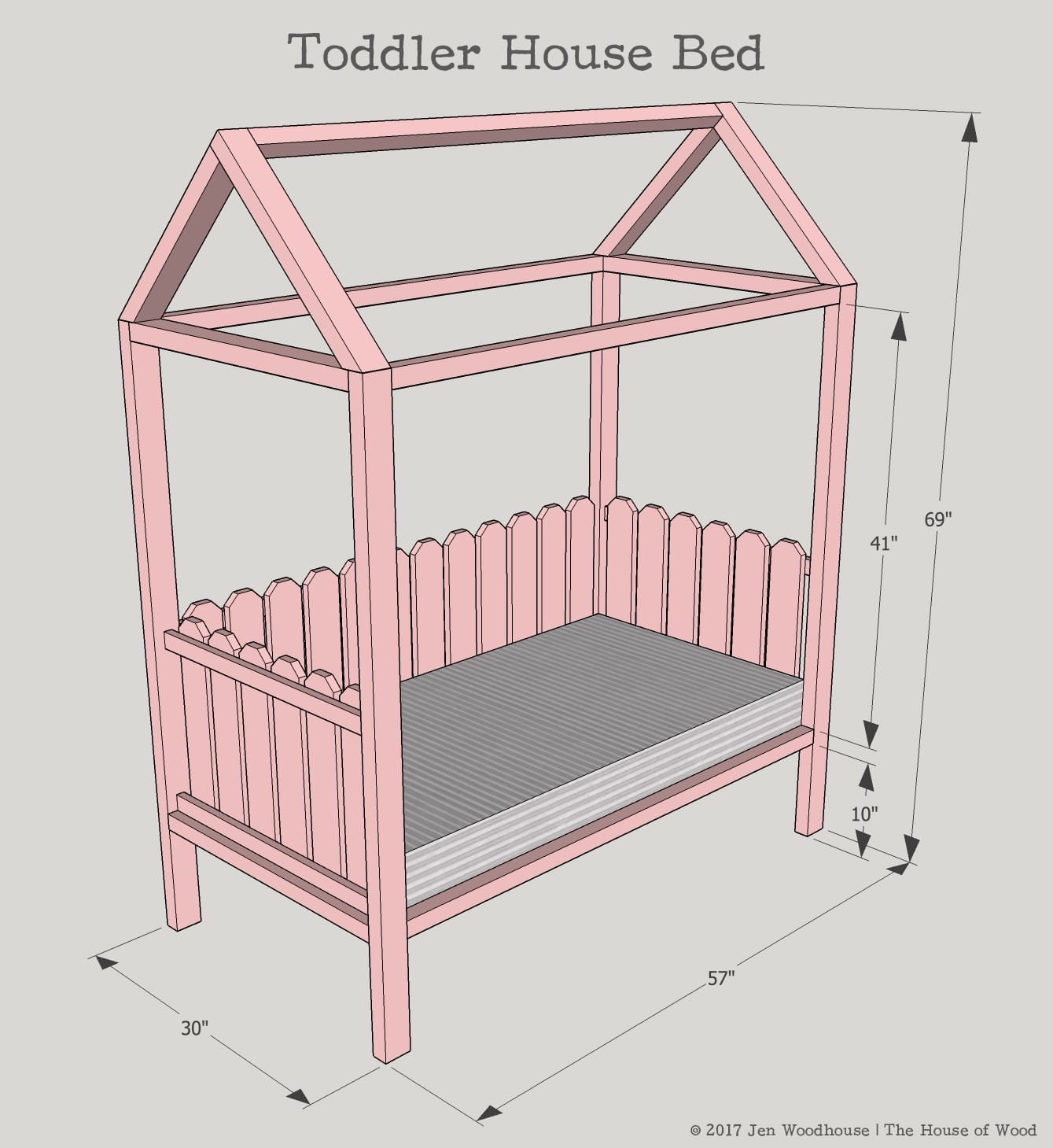 DIY Toddler  House  Bed 