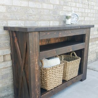 How to build a DIY chunky X media console - free plans!
