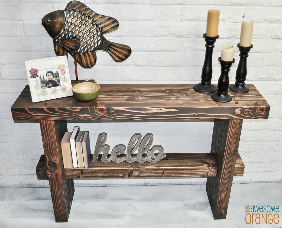 Diy Chunky Rustic Console