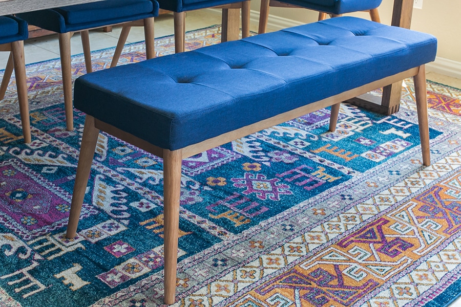 Consider a bench as casual seating at your dinner table