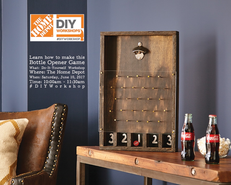 Learn how to make a DIY Bottle Opener Plinko Game at The Home Depot DIY Workshop