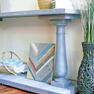 Free plans! How to build a DIY balustrade console table inspired by Restoration Hardware