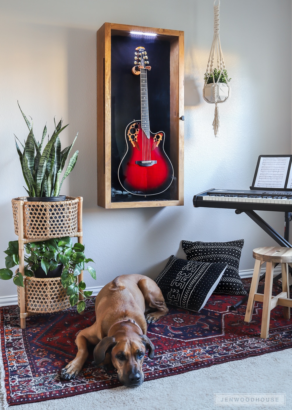 Display your treasured guitar in style! How to build a DIY Guitar Display Case