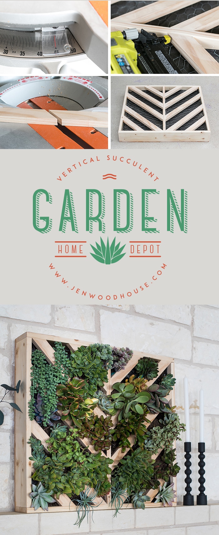 How to make a vertical succulent garden