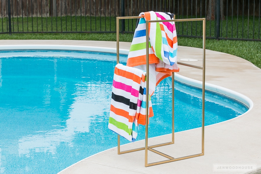 Pool discount towel rack