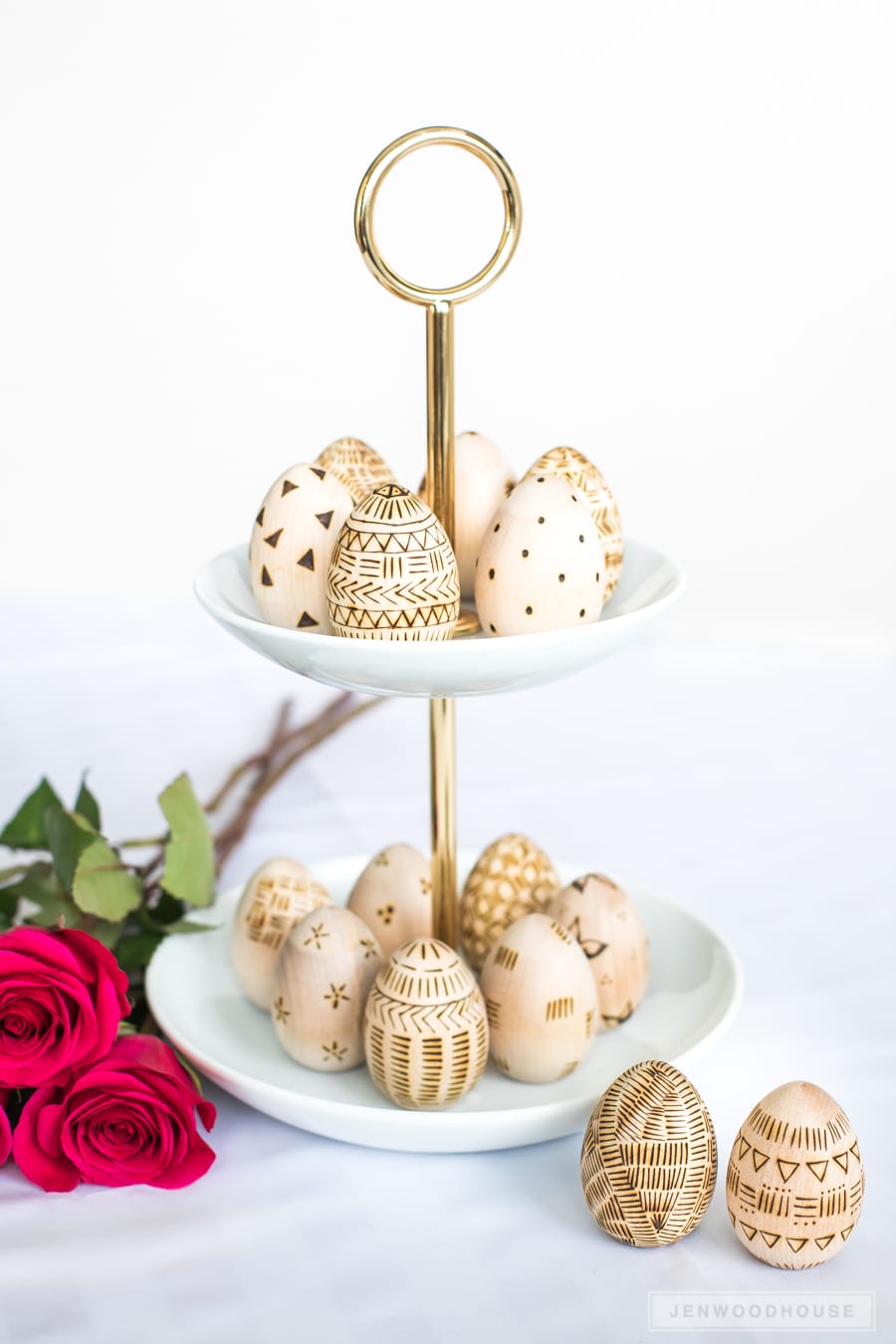 Wood Burned Easter Eggs