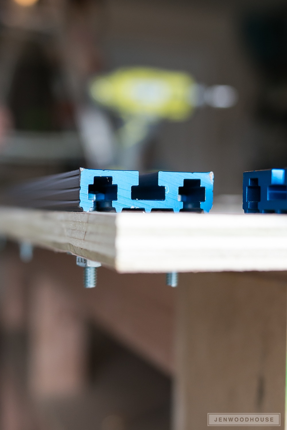 workbench with bench clamp track